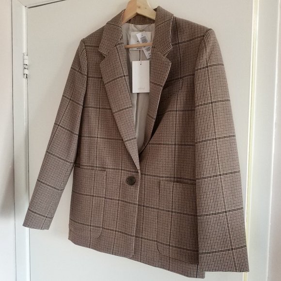 Aritzia Wilfred Mariposa Blazer Plaid XXS - Picture 3 of 11